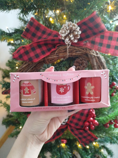 Trio de bougies de Noël